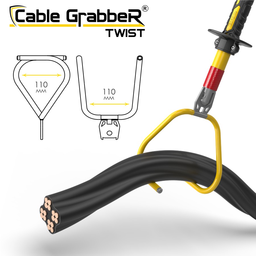 Инструмент безопасности для ручного перемещения кабелей, рукавов, труб Cable GrabbeR TWIST STCGT 210