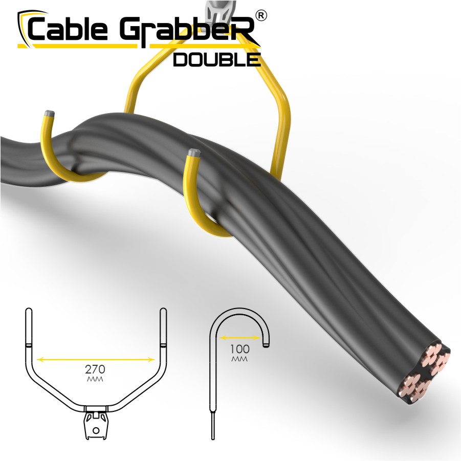 Инструмент безопасности для ручного перемещения кабелей Cable Grabber DOUBLE STCGD 90